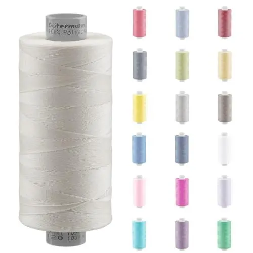 Produktbild: Nähmit - Gütermann PERMA -120 Nähgarn + GRATIS FARBKARTE 120er 1000m Rolle Polyester Nähmaschinengarn für Haushalts & Industrie Nähmaschine Qualitäts Nähgarn - A03-32001