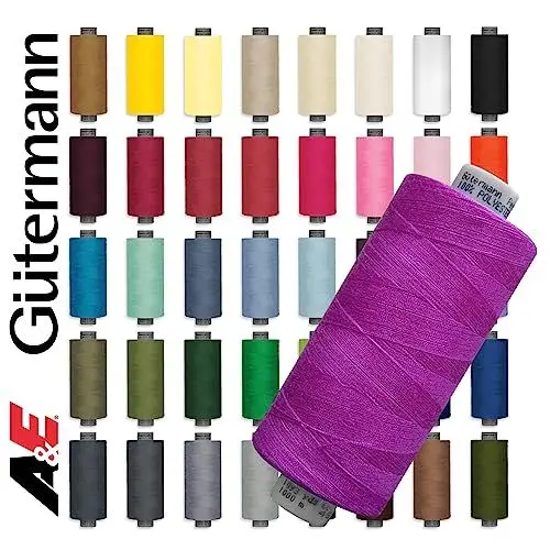 Produktbild: Nähmit - Gütermann PERMA CORE Nähgarnset - 40 Rollen á 1.000m - Allesnäher Garn Set Permacore + Gratis Farbkarte TOP Qualität für Schneiderei Hobbynäher und Designer