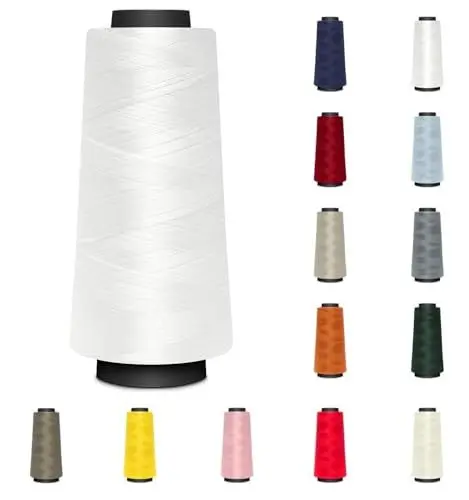 Produktbild: Nähmit - Overlockgarn Nähgarn 1500 Meter - 100% Polyester Garn für Overlock Coverlock & Coverstich Nähmaschinen - Fadenstärke 40/2 (120er) (A02-501-weiss)