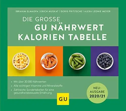Produktbild: Nährwert-Kalorien-Tabelle, Die große GU: Neuausgabe 2020/21 (GU Ernährungstabellen)