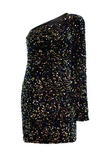 Produktbild: NAEMI Damen One Shoulder Minikleid 19229184-NA01, BLAU Mehrfarbig, XL