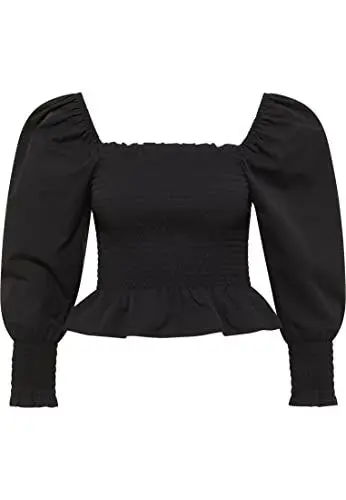Produktbild: Naemi Damen Damenbluse im kurzen Stil 19529467, Schwarz, M