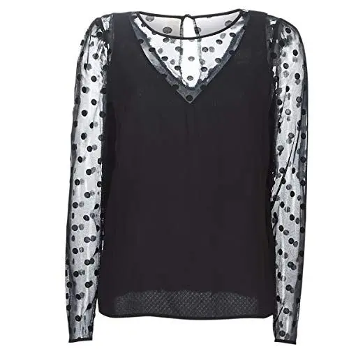 Produktbild: Naf Naf Damen H-moitie C1 Langarmshirt, Schwarz (Noir 625), 32 (Herstellergröße: 34)