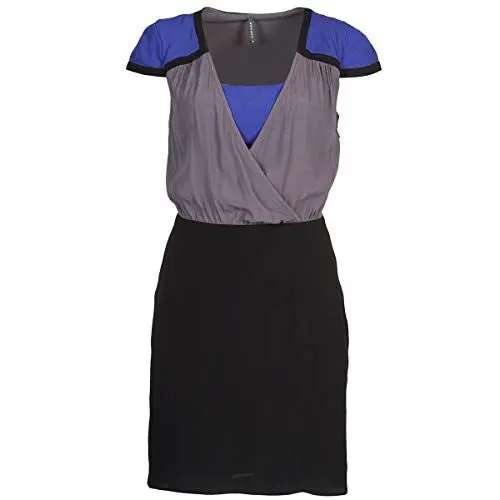 Produktbild: Naf Naf Damen LYFAN R1 Kleid, Mehrfarbig (1134 Noir/Gris Chiné), 40 (Herstellergröße: 42)