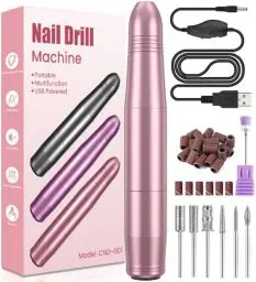 Produktbild: Nagelfräser, Fräser für Gelnägel, Nagelfräser für Gelnägel 0000 u/Min Verstellbare Geschwindigkei, Elektrische Nagelfeile für Gelnägel, Acryl Gelnägel,Nagelhaut Shellac Acrylgel