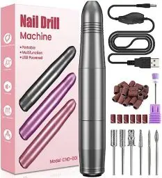 Produktbild: Nagelfräser, Nagelfräser für Gelnägel, Elektrische Nagelfeile 20000 u/Min Verstellbare Geschwindigkei Fräser für gelnägel, Pediküre Maniküre Set für Gelnägel,Acryl Gelnägel,Nagelhaut Shellac Acrylgel