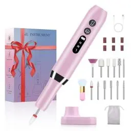 Produktbild: Nagelfräser Professionell, elektrische nagelfeile 20.000 U/min, Nagelfräser für Gelnägel Kabellos einstellbare Geschwindigkeit, Maniküre pediküre Elektrisch testsieger Set, Nail Drill