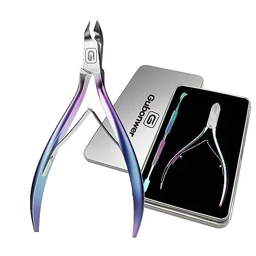 Produktbild: Nagelhautzange - Hochwertige Hautschere & Nagelhautentferner für Präzises Schneiden und Entfernen von Nagelhaut an Finger und Zehen - Nagelhautschneider und nagelhautschieber-nagelhautschere