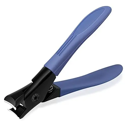 Produktbild: Nagelknipser, Heavy Duty Edelstahl Zehennagelknipser mit Fingernagelfeile Geeignet für dicke Fingernägel und Fußnägel, Professionelle Nagelschneidewerkzeuge (blau)
