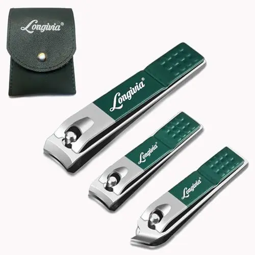 Produktbild: Nagelknipser Set 3 Stück, Nagelschneider aus Edelstahl Nail Clipper für Fingernägel und Fußnägel, groß Klein und Schräg Nagelzwicker, Nagelklipser Nagel Cutter