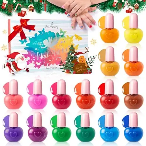 Produktbild: Nagellack Set für Kinder, Peel Off Kindernagellack, Eleanore's Diary 16 * 5ml Zerreißbarer Nagelset,ungiftiger Kindernagellack, Nagellack Mädchen, Geburtstagsgeschenk Kinder ab 3