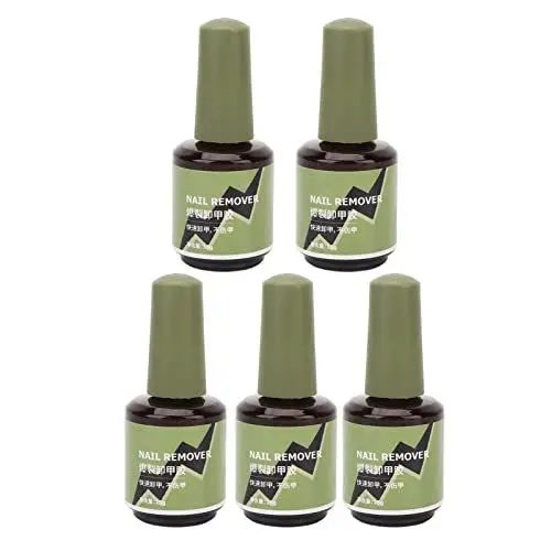 Produktbild: Nagellackentferner, ANGGREK 5 Flaschen Nagelentfernungs-Kleberentferner für Maniküre-Salon Entfernt Kunststoff-Acryl-Glitter 15 Ml * 5