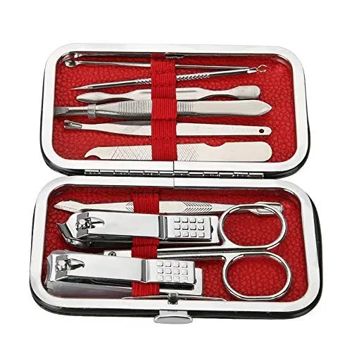 Produktbild: Nagelmaniküre-Set, ANGGREK 10-in-1-Edelstahl-Nagelknipser-Set Nagelfeile Schere Maniküre-Pediküre-Werkzeug Maniküre-Set Körperpflege