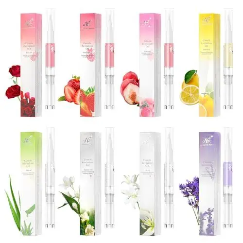 Produktbild: Nagelöl Stift, AISEELY Cuticle Oil Nagelhautöl für Nägel, 8 Stück Nagelpflegestift Nagelhaut-Öl-Stift mit Vitaminen, Nagelpflege Nagellack, für die Reparatur von Rissigen und Trockenen Nägeln