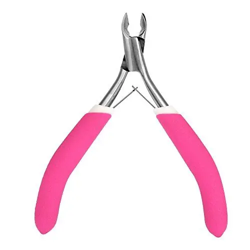 Produktbild: Nagelschneider für starke Nägel, Kopfschneider Nagelzange, Premium Nagelzange mit Scharfem und Glattem Schnitt für harte Fußnägel, Zehennagelknipser für stark eingewachsene harte Zehennägel(Rosenrot)