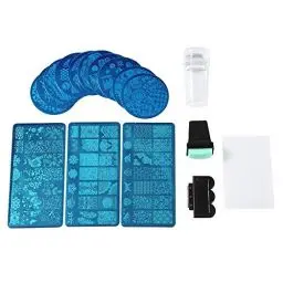 Produktbild: Nagelstempel schablonen - Nail Art Stamping Platten Kit Professionelle Flower Forest Image Platten Nail Art Stamping Stempel Schaber Sets Werkzeuge
