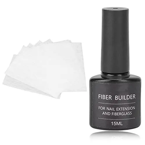 Produktbild: Nail Extension Gel, Fiberglas Gel Nägel, Nagelverlängerung, Nagelverlängerungs Fiberglas Set 15 ml Verlängerungsgel und 10 Glasfaserplatten Fiberglas Blätter DIY Nagelverlängerungs Zubehör