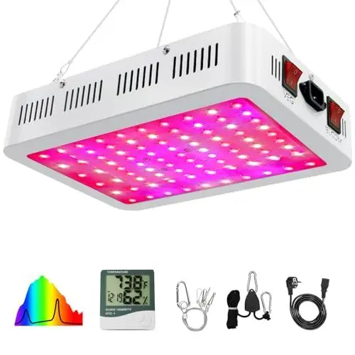Produktbild: Nailgirls Vollspektrum LED Growlampe,1000WVollspektrum LED Grow Light Pflanzenlampe mit Doppelschalter Veg/Bloom,UV LED Pflanzenlicht für Zimmerpflanzen,Grow LED Vollspektrum mit Daisy Chain Funktion