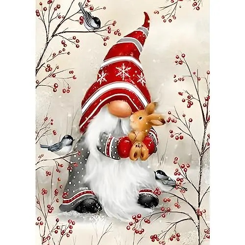 Produktbild: NAIMOER Gnome Diamond Painting Kits für Erwachsene Kinder, 5D Diamant Painting Kaninchen Bilder Erwachsene, Diamond Painting Wald Bilder Kinder Cross Stickerei Malerei Set für Home Dekor 30x40cm