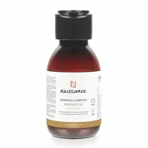 Produktbild: Naissance Warming Comfort Entspannendes Massageöl - 100 ml - Basis aus Traubenkernöl mit Ingweröl und Sandelholzöl, Massage, Muskeln, Gelenke, Entspannung