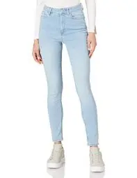Produktbild: NA-KD Damen Skinny High Waist Jeans, hellblau, 32 EU