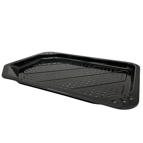 Produktbild: NAKOA Lochblech für Backofen & Grill 41x31.5cm aus natürlichen Rohstoffen mit hervorragender Antihaftwirkung | Grillblech bis 400 Grad | Pommesblech für Backofen | MADE IN GERMANY aus robustem Emaille