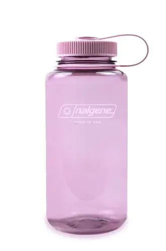 Produktbild: Nalgene Sustain Tritan BPA-freie Wasserflasche aus 50% Plastikmüll, 900 ml, breite Öffnung, Kirschblüte, Cherry Blossom