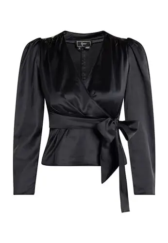 Produktbild: EYOTA Damen Wickelbluse 19529198-EY01, SCHWARZ, M
