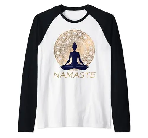 Produktbild: Namaste, Yoga-Kleid, Meditationskleidung, Lotusposition. Raglan