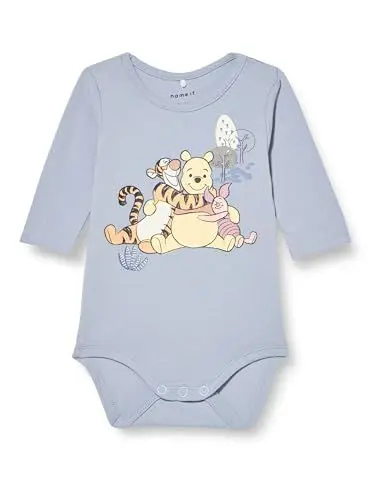 Produktbild: NAME IT Baby-Jungen NBMDRENI Pooh LS Body WDI Langarmbody, Zen Blue, 62