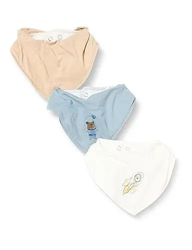 Produktbild: NAME IT Baby-Jungen NBMYASIMNOLIN 3P Scarf BIB Lätzchen, Oxford Tan, ONE Size