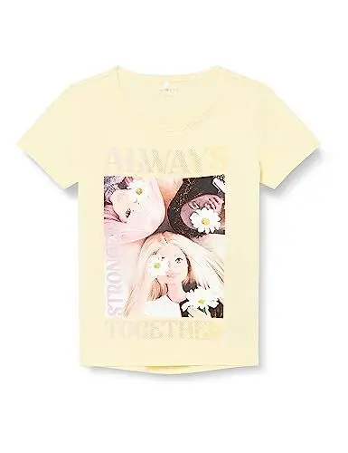 Produktbild: NAME IT Baby-Mädchen NMFABELINE Barbie SS TOP Box Sky T-Shirt, Double Cream, 98