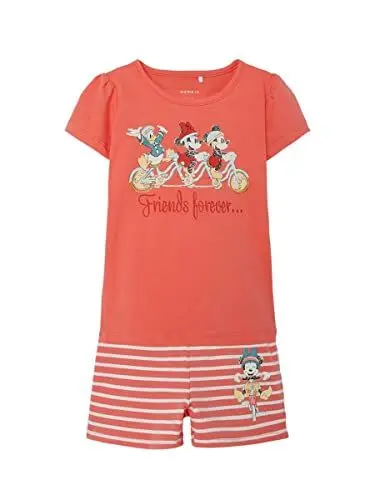 Produktbild: NAME IT Baby Girls NMFANNLISA Minnie Night Set WDI Schlafanzug, Georgia Peach, 86