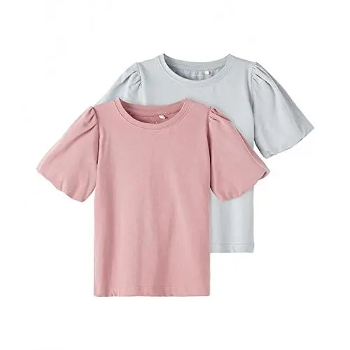 Produktbild: NAME IT Baby Girls NMFFIRA SS TOP Camp 2P Shirt, Nostalgia Rose/Pack:W Quarry, 80