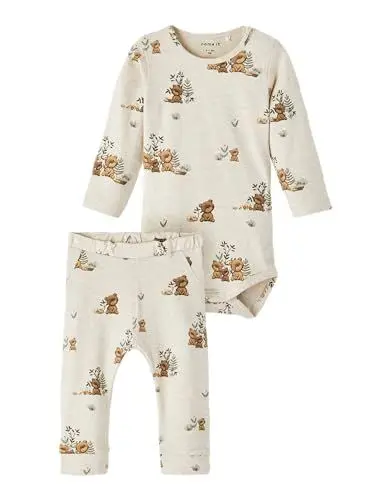 Produktbild: NAME IT Baby - Jungen Nbmdart Ls Body Set, Peyote Melange, 62