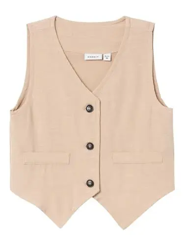Produktbild: NAME IT Jungen NMMFAHER Waistcoat Anzugweste, Humus, 104