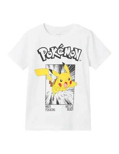 Produktbild: NAME IT Jungen Nkmnoisi Pokemon Ss Top Noos Bfu, Bright White, 122-128