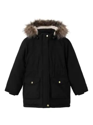 Produktbild: NAME IT Mädchen NKFMASTER Jacket PB Parka, Schwarz, 152