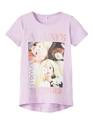 Produktbild: NAME IT Mädchen NMFABELINE Barbie SS TOP Box Sky T-Shirt, Orchid Bloom, 92