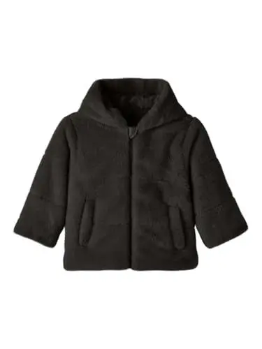Produktbild: NAME IT Mädchen NMFMILA Faux FUR Jacket W Hood PB Kurzjacke, Schwarz, 98