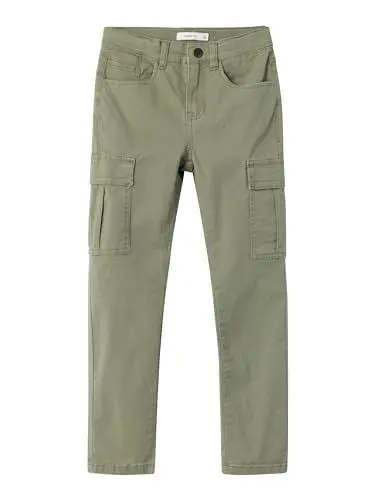 Produktbild: NAME IT Mädchen Nkfrose Hw Reg TWI Car Pant 7505-bm Noos (DE/NL/SE/PL, Numerisch, 128, Regular, deep Lichen Green)
