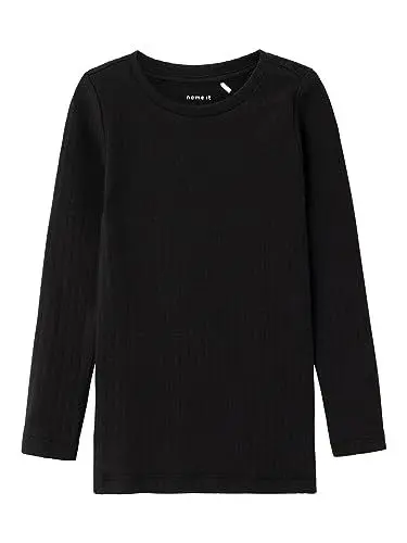 Produktbild: NAME IT Mädchen Nmfsuraja Slim Ls Top Noos, Schwarz, 98