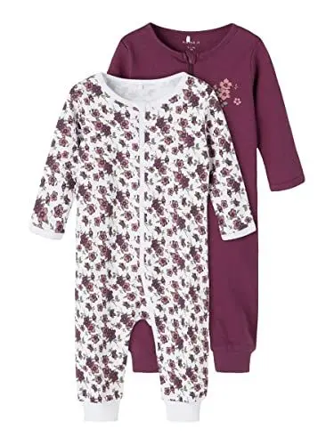 Produktbild: NAME IT Girl Schlafanzug 2er-Pack Reißverschluss 50Prune Purple