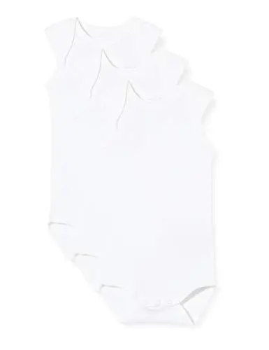 Produktbild: NAME IT Unisex Baby Strampler NBNBODY 3P Tank SOLID White NOOS, 3er Pack, Weiß (Weiß Bright White), 50