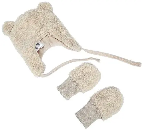 Produktbild: NAME IT Unisex NBNMATUTA Teddy SET2 Handschuh-Set, Moonbeam, 40/44