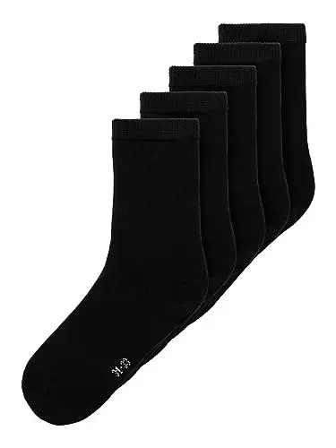 Produktbild: NAME IT Unisex NKNSOCK 5P SOLID NOOS Socken, Black, 19/21