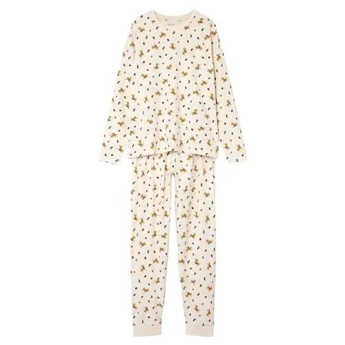 Produktbild: NAME IT Unisex NKNVISMAS LS NIGHTSET R1 Schlafanzug, Whitecap Gray, 122 cm