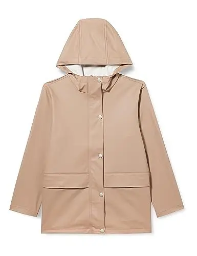 Produktbild: NAME IT Unisex NLNDRY Long RAIN Jacket FO Regenjacke, Mocha Meringue, 158/164
