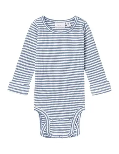 Produktbild: NAME IT Unisex Nbnoribbo Ls Body Langarmbody, Blau, 80