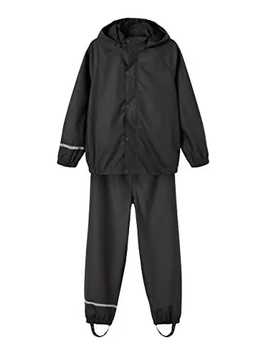 Produktbild: NAME IT Unisex Nkndry Rain Noos Regen Set, Schwarz, 164 EU
